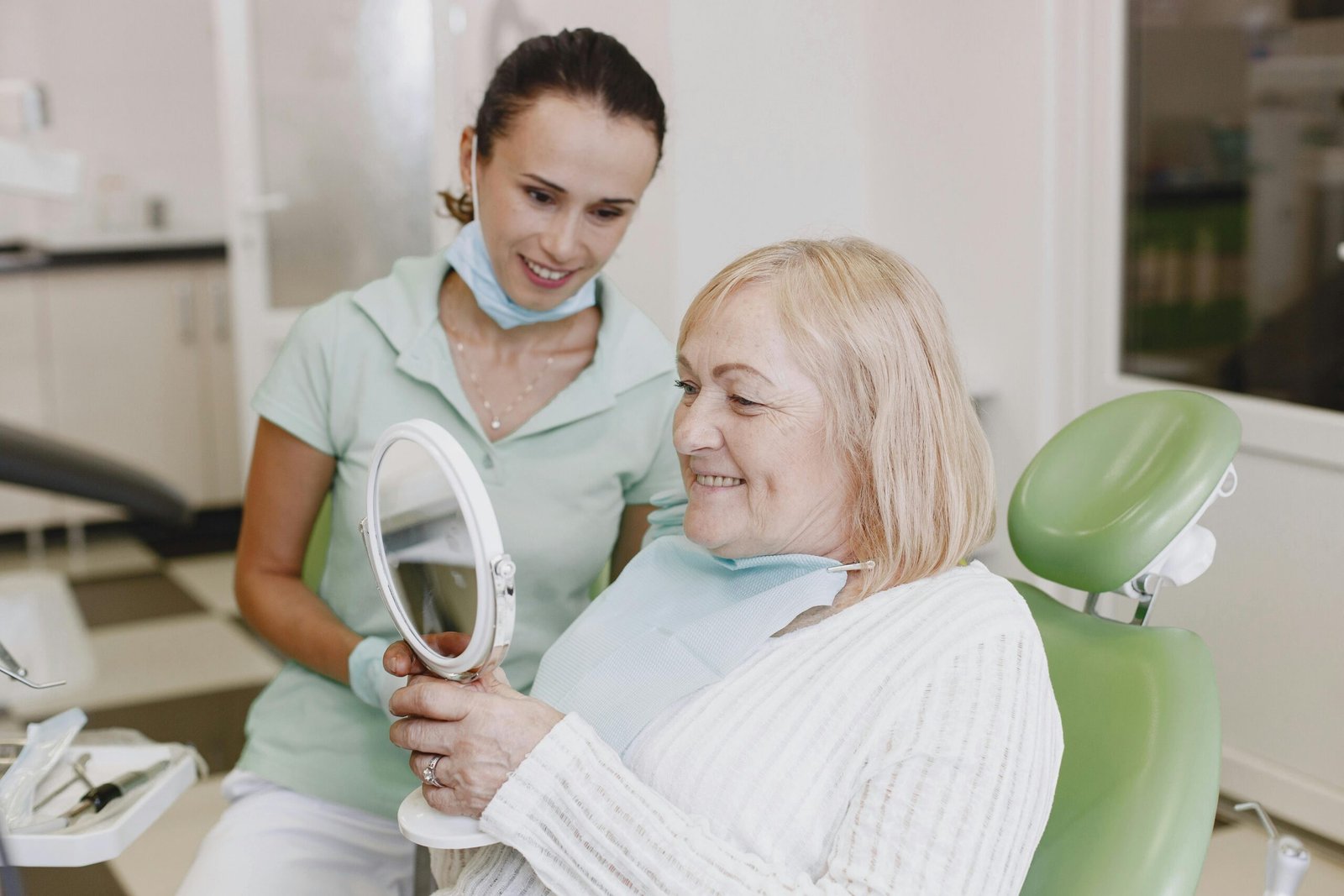 Senior cosmetic dentistry youthful smile